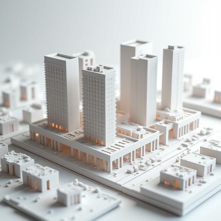 Manila building architectural scale model